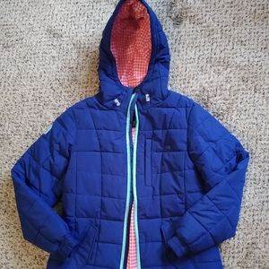 2117 of Sweden Snow Coat royal blue with red and white checkered lining size sm